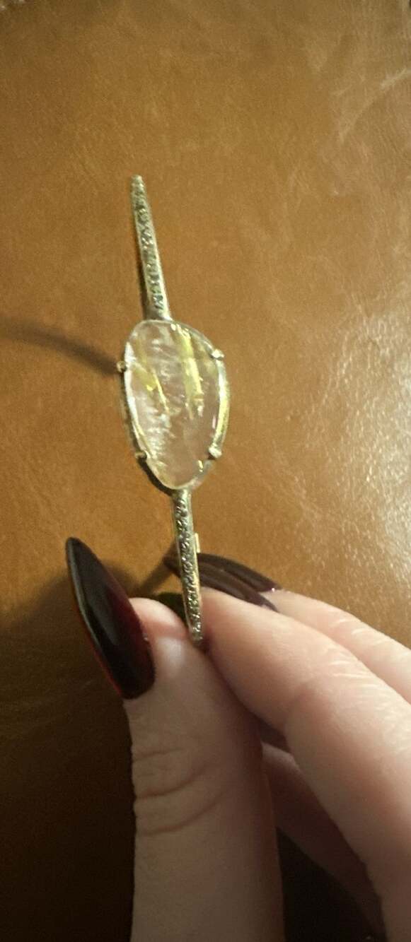 Chan Luu Gold Plated Rutile Quartz Cuff Bracelet